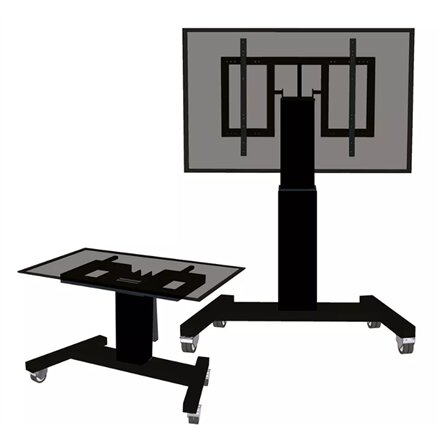 Neomounts Floor stand , PLASMA-M2500TBLACK TV trolley , Adjustable Height, Tilt , 42-100 , Maximum weight (capacity) 150 kg , Black