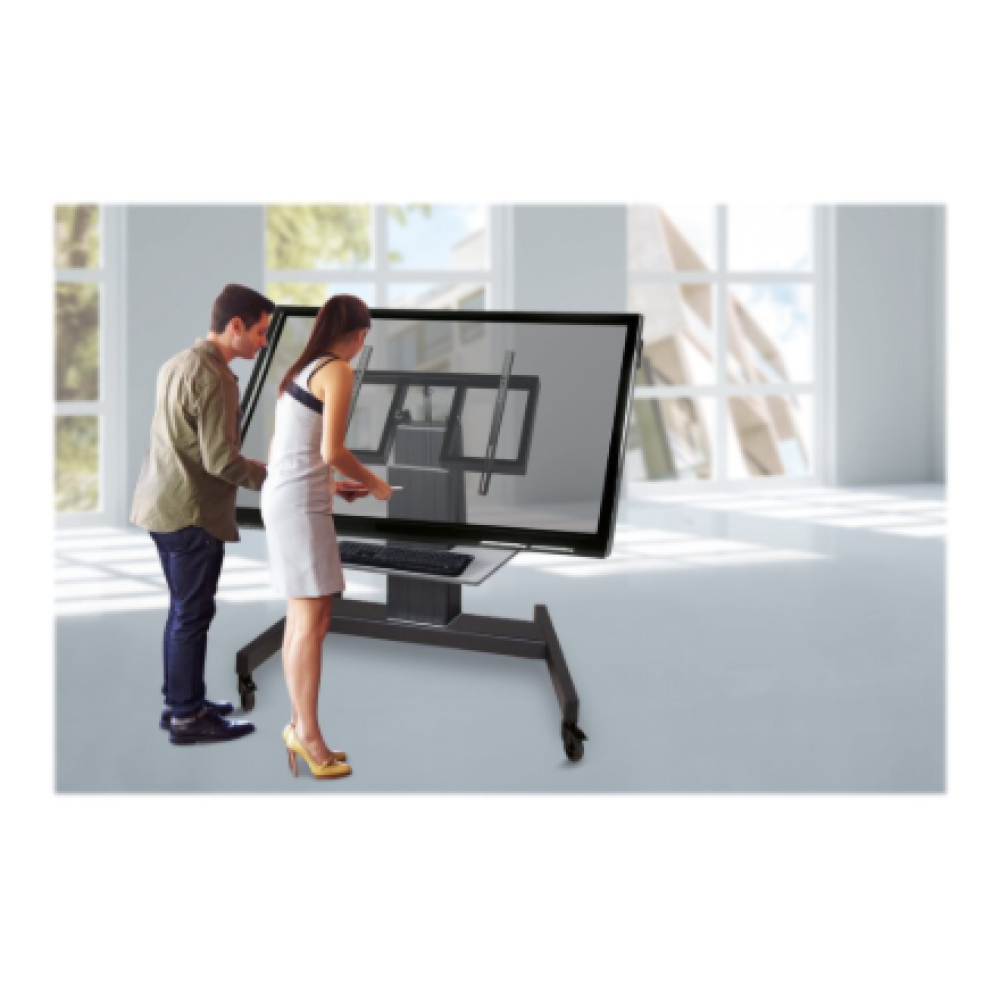 Neomounts Floor stand , PLASMA-M2500TBLACK TV trolley , Adjustable Height, Tilt , 42-100 , Maximum weight (capacity) 150 kg , Black