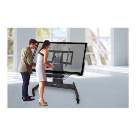 Neomounts Floor stand , PLASMA-M2500TBLACK TV trolley , Adjustable Height, Tilt , 42-100 , Maximum weight (capacity) 150 kg , Black