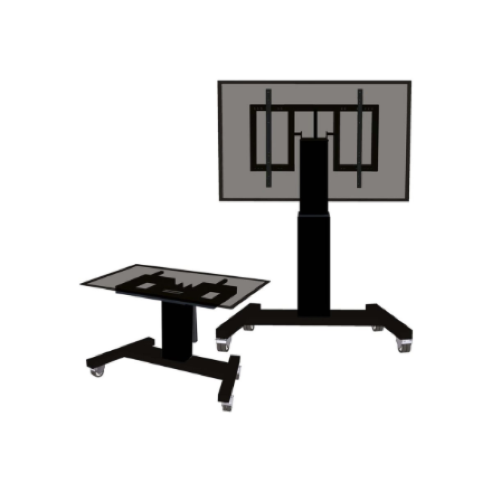 Neomounts Floor stand , PLASMA-M2500TBLACK TV trolley , Adjustable Height, Tilt , 42-100 , Maximum weight (capacity) 150 kg , Black