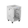 Lanberg , Rack cabinet 19 free-standing 15U/600x600 (flat pack) with glass door, LCD , FF01-6615-12SL , Grey