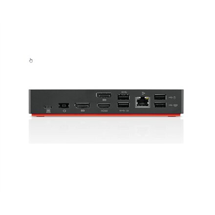 Lenovo , ThinkPad Universal USB-C Dock - EU , Docking station , Ethernet LAN (RJ-45) ports 1 , VGA (D-Sub) ports quantity 1 , DisplayPorts quantity 2 , USB 3.0 (3.1 Gen 1) Type-C ports quantity 1 , USB 3.0 (3.1 Gen 1) ports quantity 3 , USB 2.0 ports quan