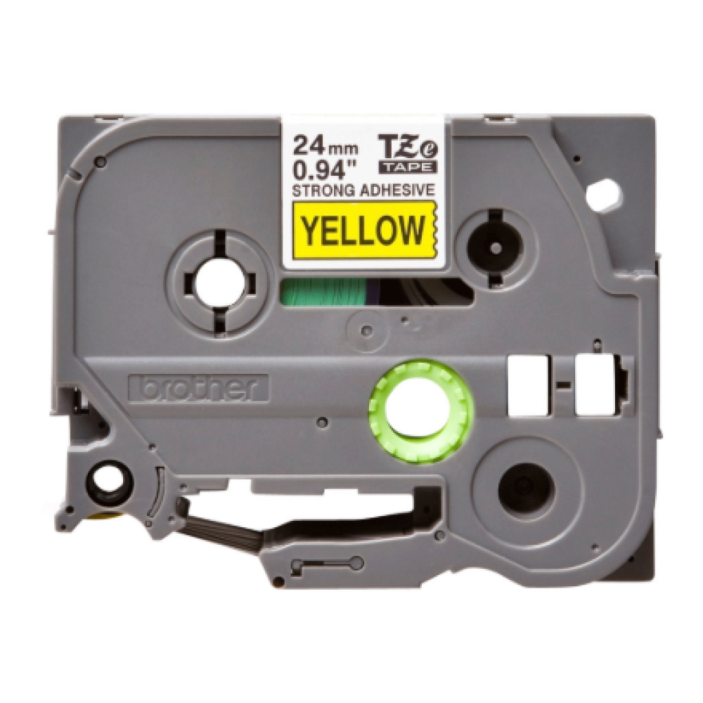 Brother , TZe-S651 Strong Adhesive Laminated Tape , Black on Yellow , TZe , 8 m , 2.4 cm