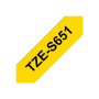 Brother , TZe-S651 Strong Adhesive Laminated Tape , Black on Yellow , TZe , 8 m , 2.4 cm