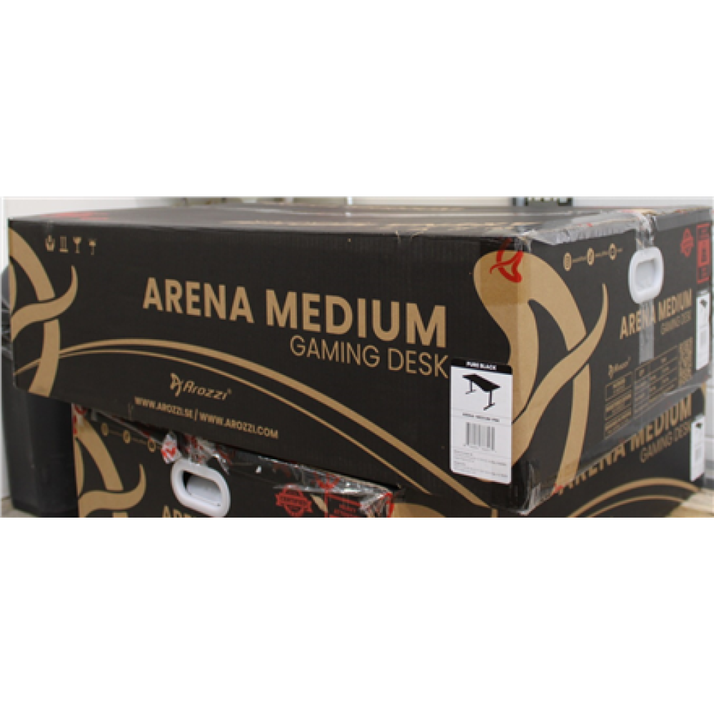 SALE OUT. , Arozzi , Gaming Desk , Arena Medium , Black , DAMAGED PACKAGING, SCRATCHED PARTS AND TABLE TOP , 24 month(s)