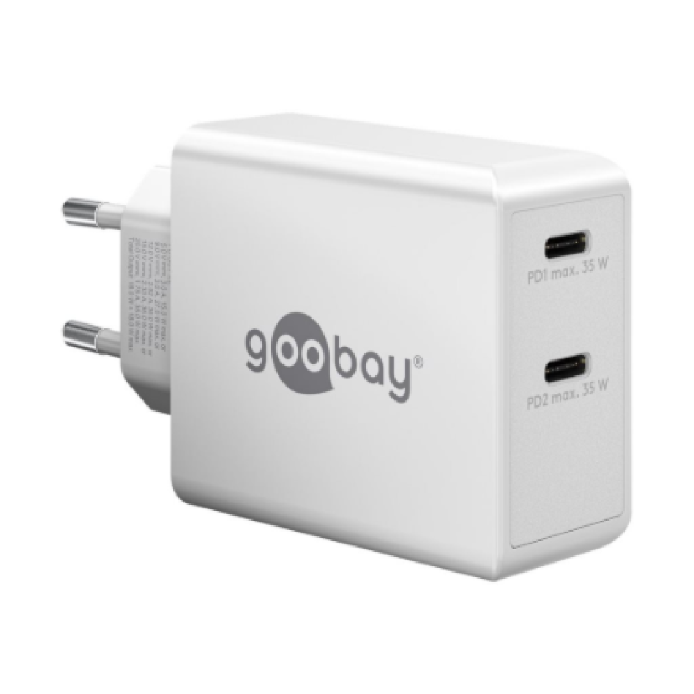Goobay , Dual USB-C PD Fast Charger (36 W) , 61758