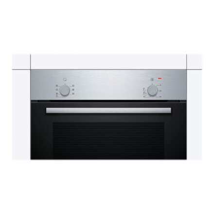 Bosch , Oven , HBF010BR1S , 66 L , A , Multifunctional , Manual , Knobs , Height 59.5 cm , Width 59.4 cm , Stainless steel