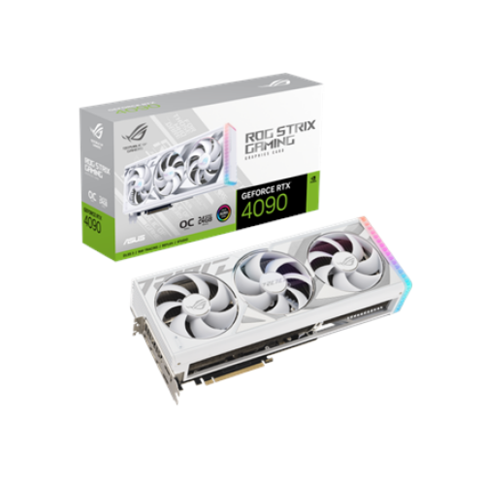 Asus , ROG-STRIX-RTX4090-O24G-WHITE , NVIDIA , 24 GB , GeForce RTX 4090 , GDDR6X , HDMI ports quantity 2 , PCI Express 4.0 , Memory clock speed 2610 MHz