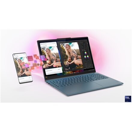 Lenovo Yoga Pro 9 16IAH10 , Tidal Teal , 16 , OLED , 3.2K , 3200 x 2000 pixels , Glossy , Intel Core Ultra 9 , 285H , 64 GB , Soldered LPDDR5x , Solid-state drive capacity 2000 GB , NVIDIA GeForce RTX 5070 , GDDR7 , 8 GB , Windows 11 Pro , 802.11be , Blue