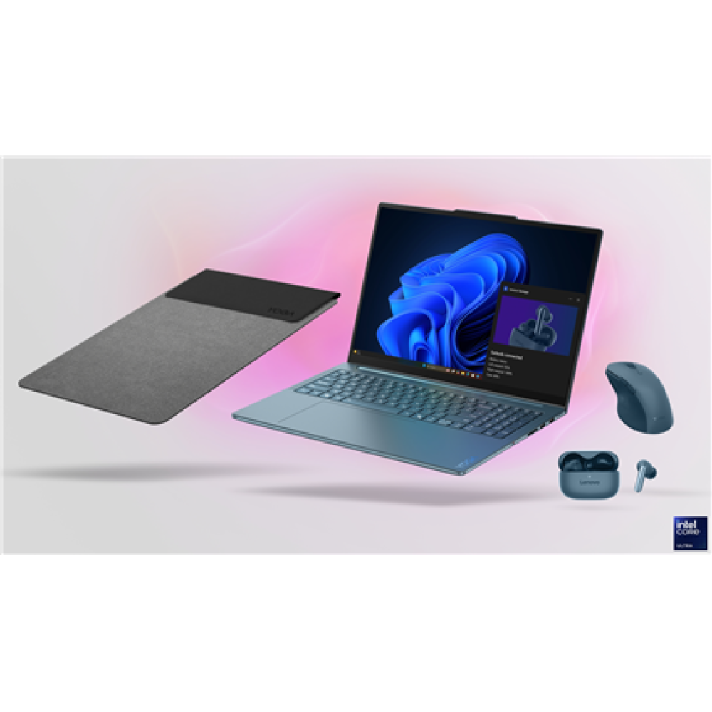 Lenovo Yoga Pro 9 16IAH10 , Tidal Teal , 16 , OLED , 3.2K , 3200 x 2000 pixels , Glossy , Intel Core Ultra 9 , 285H , 64 GB , Soldered LPDDR5x , Solid-state drive capacity 2000 GB , NVIDIA GeForce RTX 5070 , GDDR7 , 8 GB , Windows 11 Pro , 802.11be , Blue