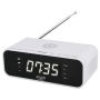 Adler , AD 1192W , Alarm Clock with Wireless Charger , W , AUX in , White , Alarm function