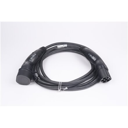 Evaka EV Charging Cable Type 2-Type 2, 22 kW, 32 A, 5 x 6 mm2, 1 x 0.5 mm2, 7 m , ITGAM3872 , Black