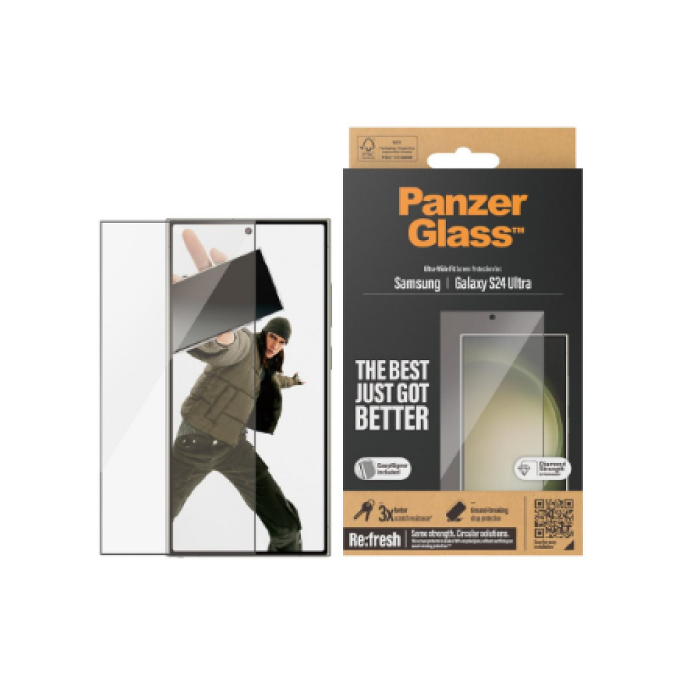 PanzerGlass Screen Protector Samsung Galaxy S 2024 Ultra , Ultra-Wide Fit wA , PanzerGlass