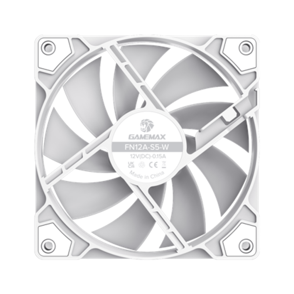 Gamemax Case Fan , FN12A-S5-W , White