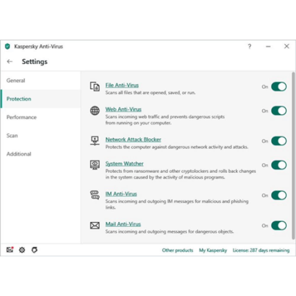 Kaspersky KL1171G5AFS-20 Anti-Virus Box Base license 1 year(s) License quantity 1 user(s)