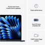 Apple MacBook , Air , Midnight , 13 , IPS , 2560 x 1664 pixels , Apple M4 , 16 GB , Solid-state drive capacity 256 GB , Apple M4 chip 10-core CPU/8-core GPU , macOS , 802.11ax , Bluetooth version 5.0 , Keyboard language Russian , Keyboard backlit , Warran