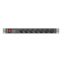 Lanberg , Power Distribution unit (PDU) 19 1U 10A 2M 7X Schuko Outlets , PDU-07F-0200-IEC-BK