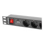 Lanberg , Power Distribution unit (PDU) 19 1U 10A 2M 7X Schuko Outlets , PDU-07F-0200-IEC-BK