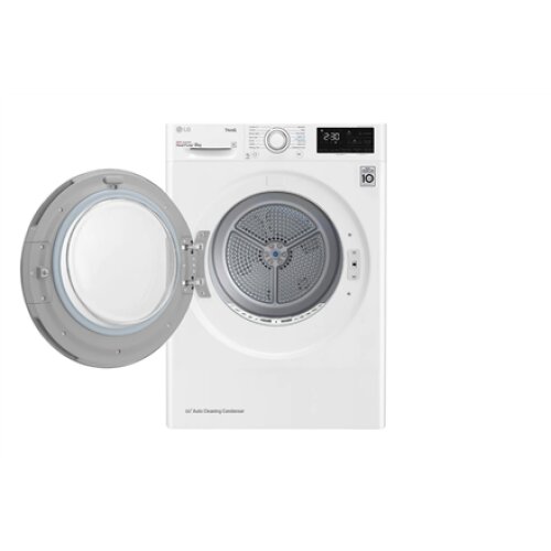LG , Dryer Machine , RH80V3AV6N , Energy efficiency class D , Front loading , 8 kg , LED , Depth 69 cm , Wi-Fi , White