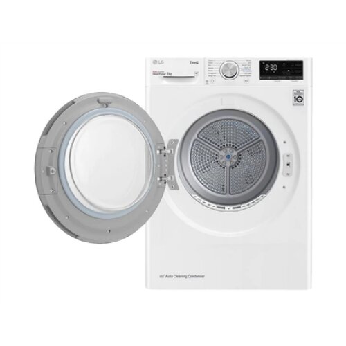 LG , Dryer Machine , RH80V3AV6N , Energy efficiency class D , Front loading , 8 kg , LED , Depth 69 cm , Wi-Fi , White