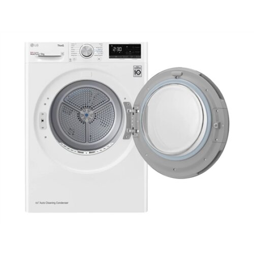 LG , Dryer Machine , RH80V3AV6N , Energy efficiency class D , Front loading , 8 kg , LED , Depth 69 cm , Wi-Fi , White