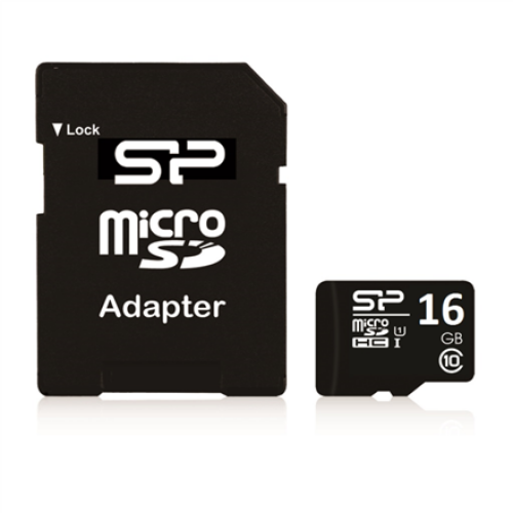 Silicon Power , 16 GB , MicroSDHC , Flash memory class 10 , SD adapter