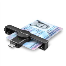 AXAGON Foldable pocket USB-C contact Smart/ID card reader , CRE-SMPC