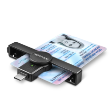 AXAGON Foldable pocket USB-C contact Smart/ID card reader , CRE-SMPC