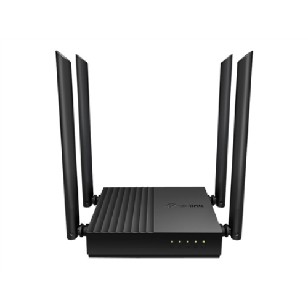AC1200 Wireless MU-MIMO Wi-Fi Router , Archer C64 , 802.11ac , 867+400 Mbit/s , Ethernet LAN (RJ-45) ports 4 , Mesh Support No , MU-MiMO Yes , No mobile broadband , Antenna type 4 x Fixed