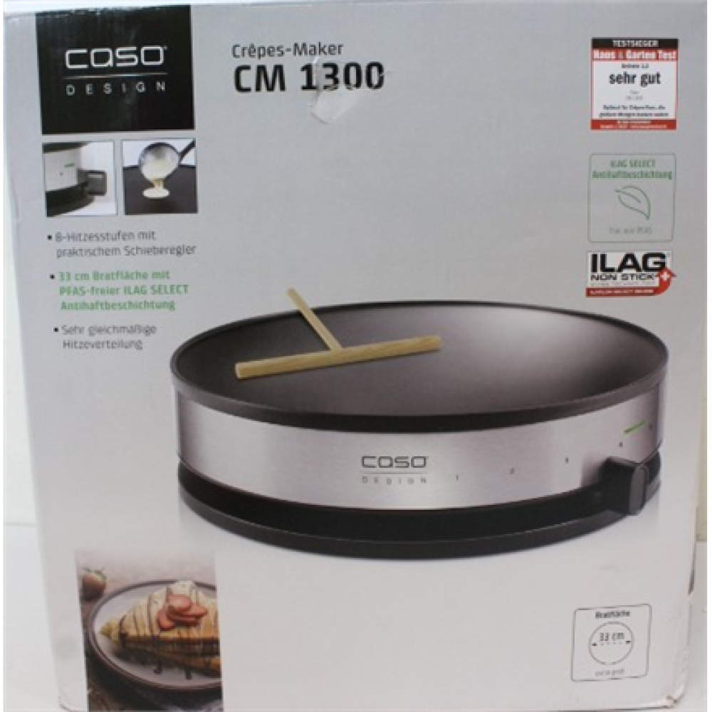 SALE OUT. , Caso , CM 1300 , Crepe maker , Crepe maker , 1300 W , Number of pastry 1 , Crepe , DAMAGED PACKAGING