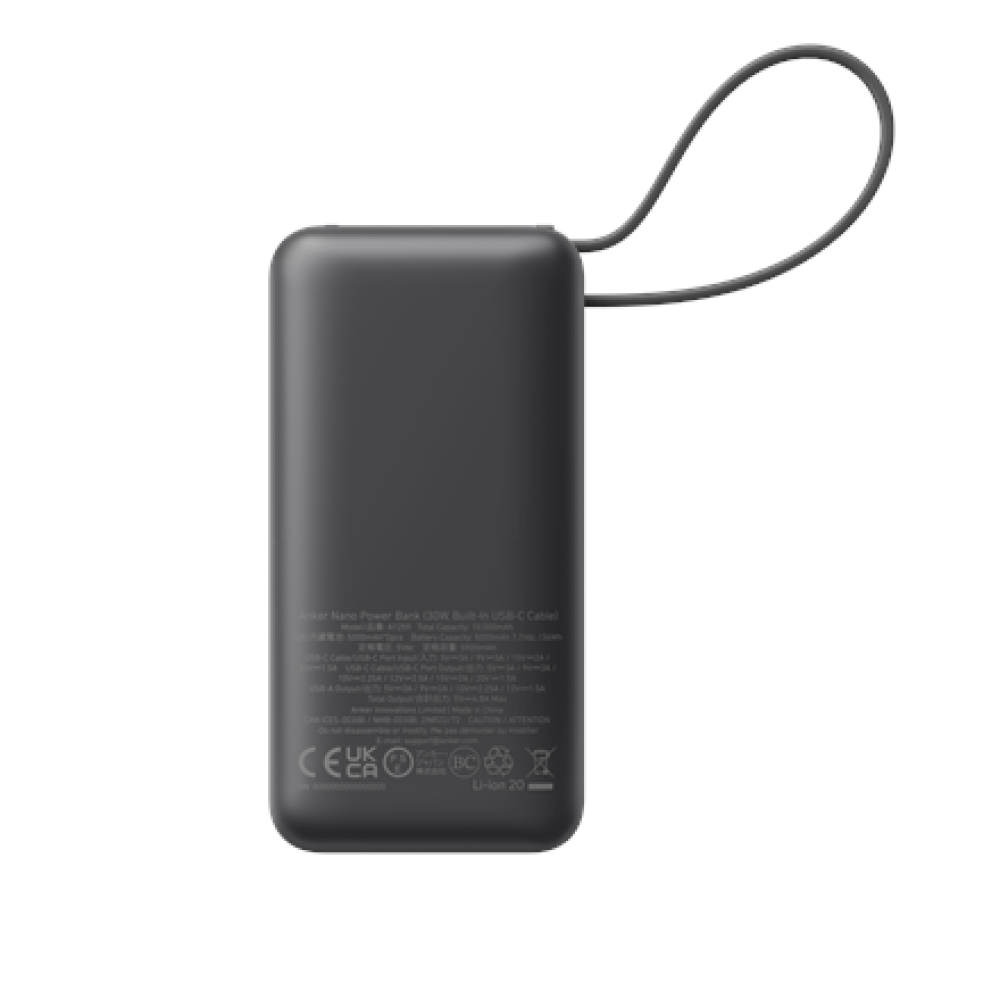 Anker 545 Nano Power Bank , A1259G11 , 10000 mAh , Black