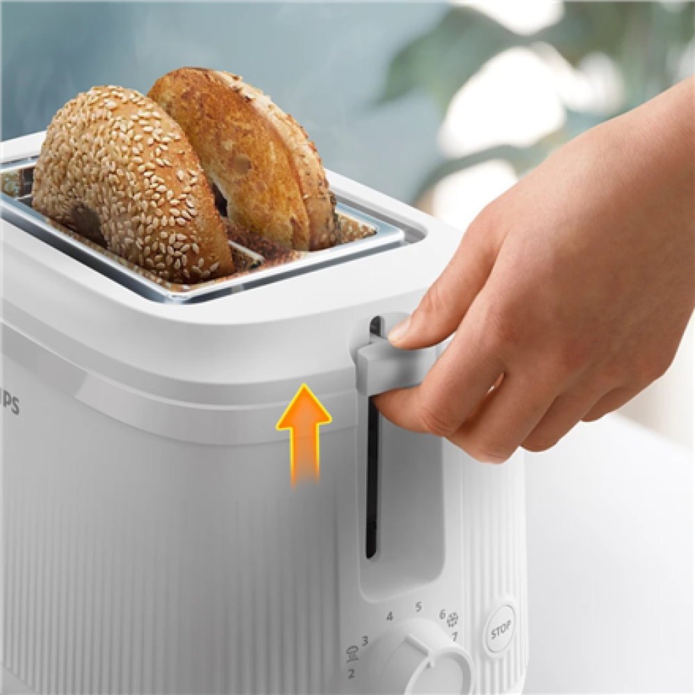 Philips Toaster , HD2511/00 3000 Series , Number of slots 2 , Housing material Metal , White