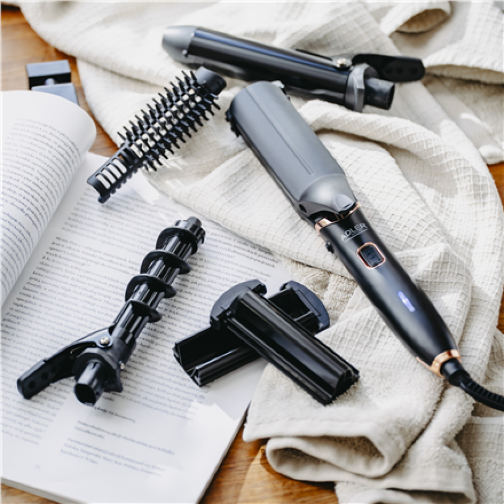 Adler Hair Styling Set 5-in-1 , AD 2028 , Ceramic heating system , 1200 W , Black
