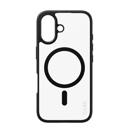 CARE Flagship Case , Back cover , Apple , iPhone 16 , Recycled plastic , Black , MagSafe