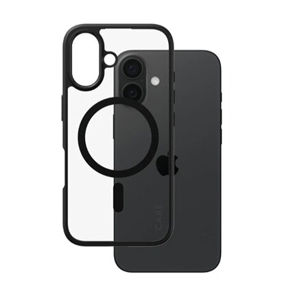 CARE Flagship Case , Back cover , Apple , iPhone 16 , Recycled plastic , Black , MagSafe
