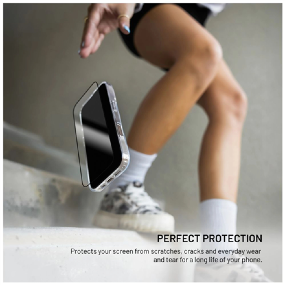 Fixed Screen protector , Apple , iPhone Air , Tempered glass , Black , Full Cover 2.5D