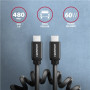 AXAGON , Twister Cable, 0.6 m , BUCM-CM10TB , USB Type C to USB Type C