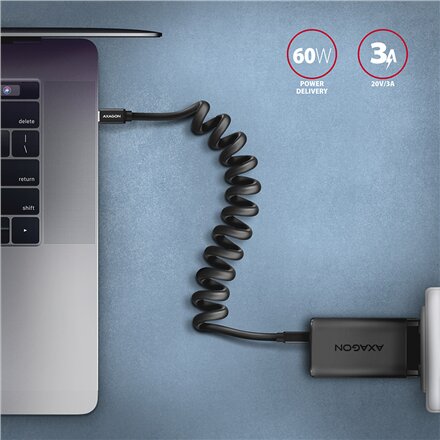 AXAGON , Twister Cable, 0.6 m , BUCM-CM10TB , USB Type C to USB Type C
