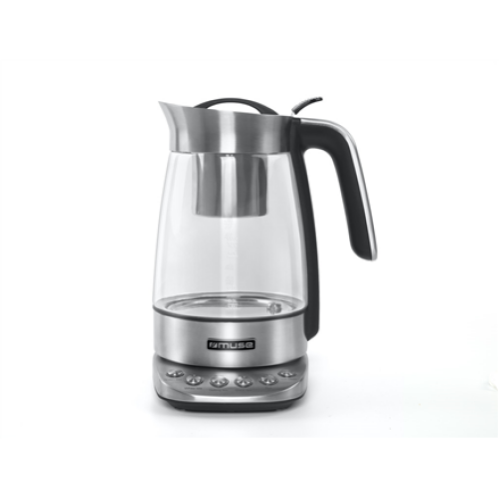 Muse MS-320T , Tea Kettle , 2200 W , 1.2 L , Stainless steel , 360° rotational base , Stainless steel/Black