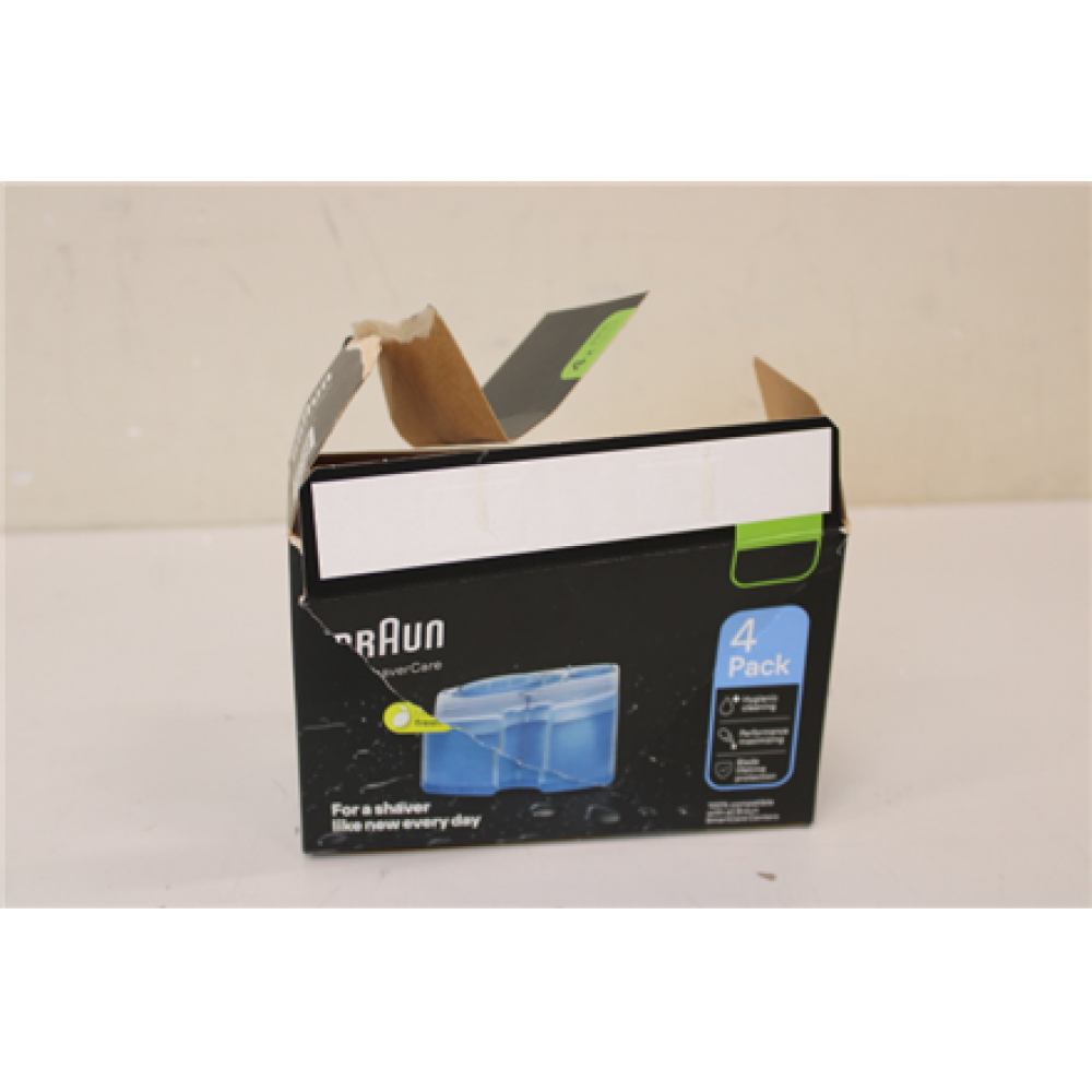 SALE OUT. Braun Clean and Renew CCR4 3+1 cartridge, Blue , Braun , Refills 4 Pack , Clean and Renew CCR4 3+1 , DAMAGED PACKAGING