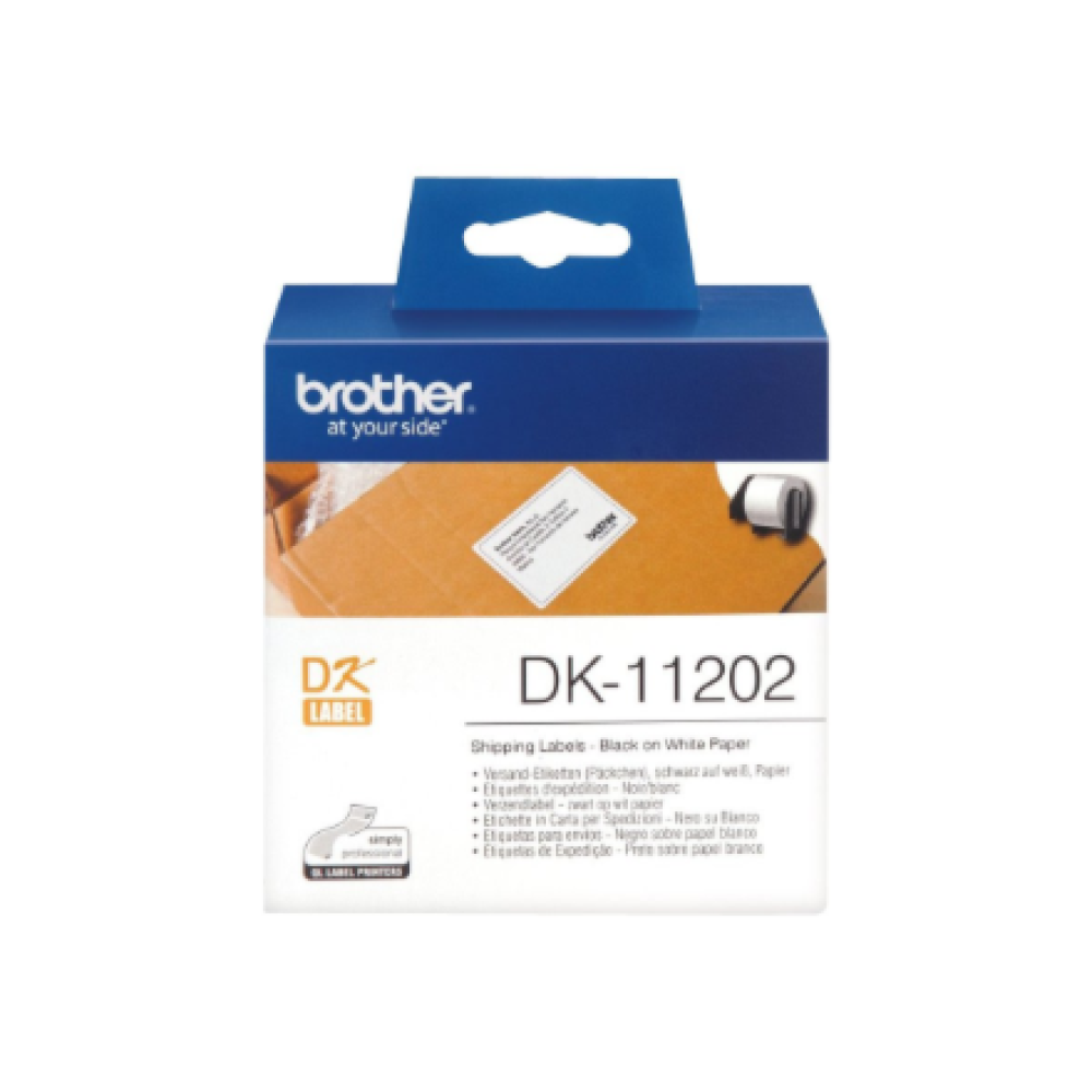 Brother , DK-11202 Shipping Labels , White , DK , 62mm x 100mm