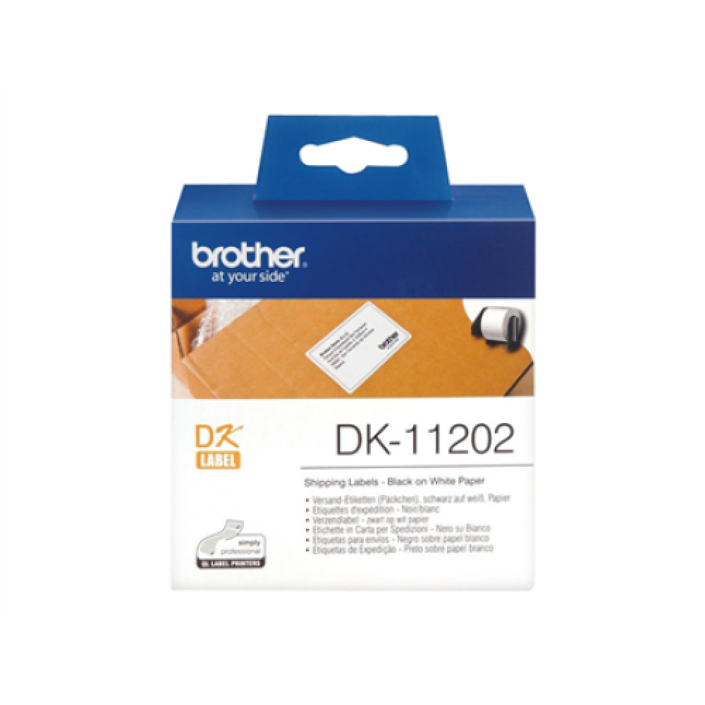Brother , DK-11202 Shipping Labels , White , DK , 62mm x 100mm