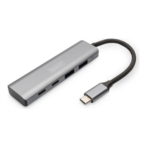 Digitus , USB-C 4 Port HUB 2x USB-A + 2x USB-C Gen2 , DA-70245 , USB-C Hub