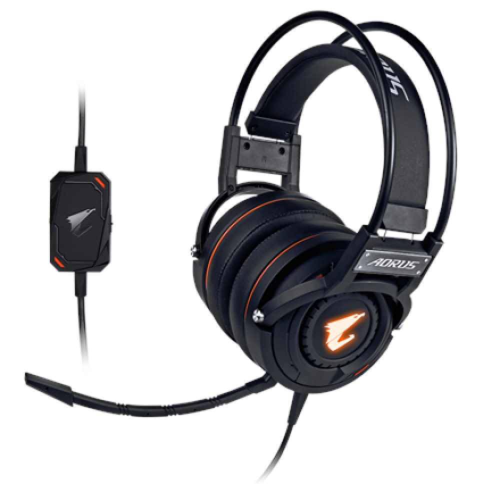 Gigabyte Gaming Headset AORUS H5 3.5 mm, Black, Built-in microphone