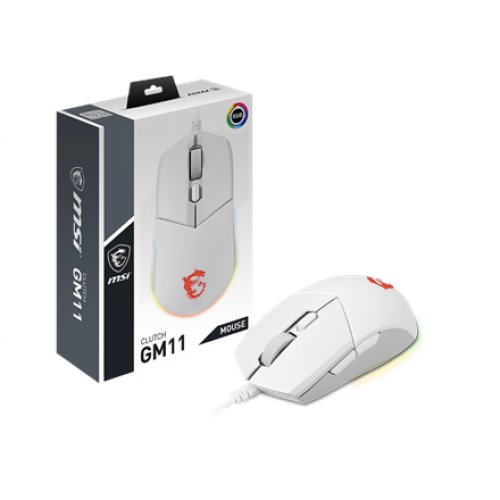 MSI , Clutch GM11 , Optical , Gaming Mouse , White , Yes