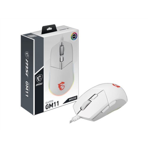 MSI , Clutch GM11 , Optical , Gaming Mouse , White , Yes