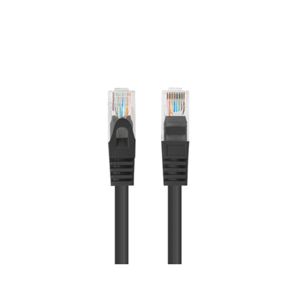 Lanberg Patchcord CAT.5E UTP Fluke Passed , PCU5-10CC-0025-BK , 0.25 m