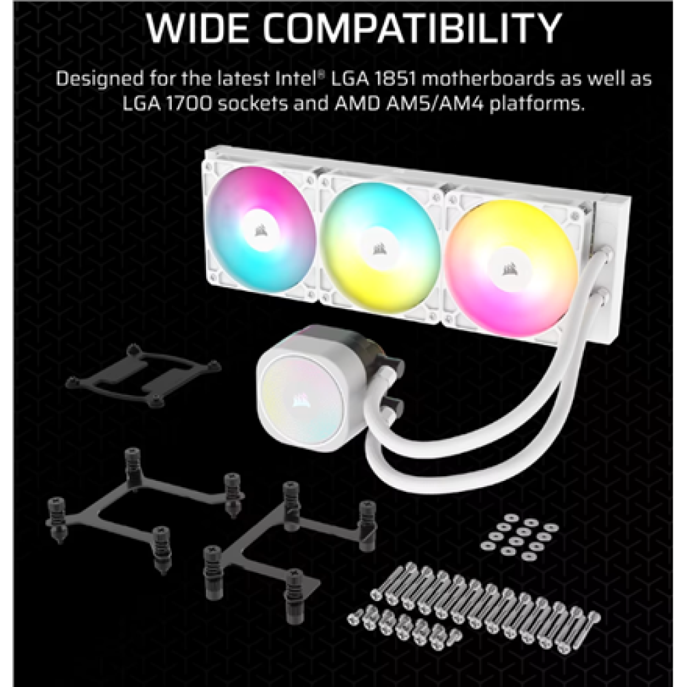 Corsair Liquid CPU Cooler , 360 RS ARGB , White