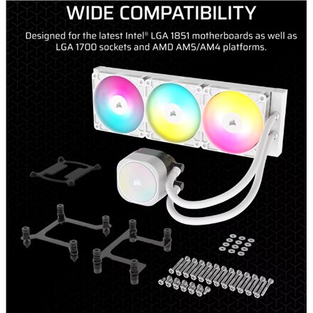 Corsair Liquid CPU Cooler , 360 RS ARGB , White
