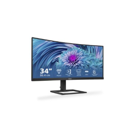 Philips , UltraWide LCD Monitor , 346E2CUAE , 34 , VA , WQHD , 21:9 , 100 Hz , 4 ms , 3440 x 1440 , 300 cd/m² , HDMI ports quantity 1 , Black , Warranty 36 month(s)